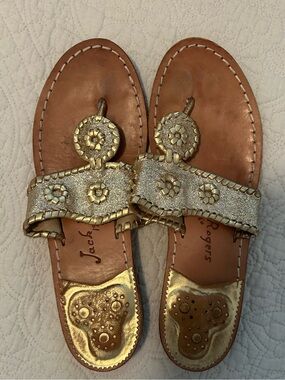 Jack Rodger’s sandals gold